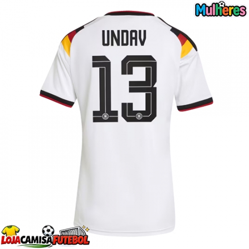 Camisa de Futebol Alemanha Deniz Undav #13 Equipamento Principal Mulheres Mundo 2026 Manga Curta